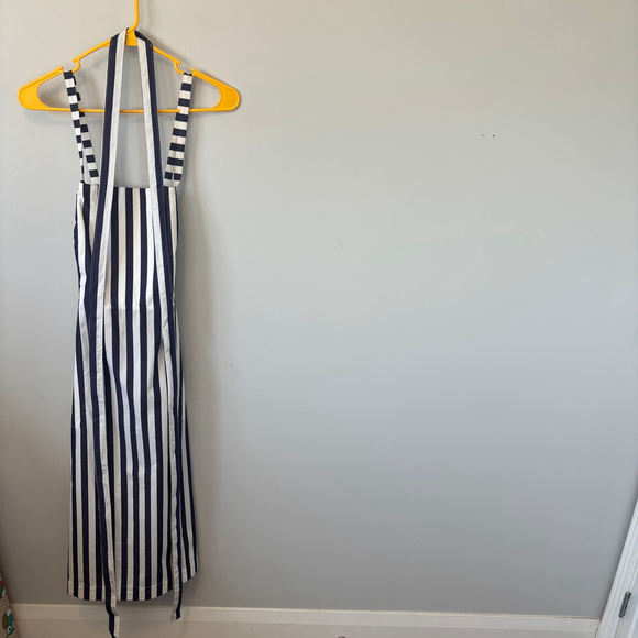 J. Crew Thomas Mason Women's Striped Apron Dress Navy & White SZ 14 - Picture 11 of 11